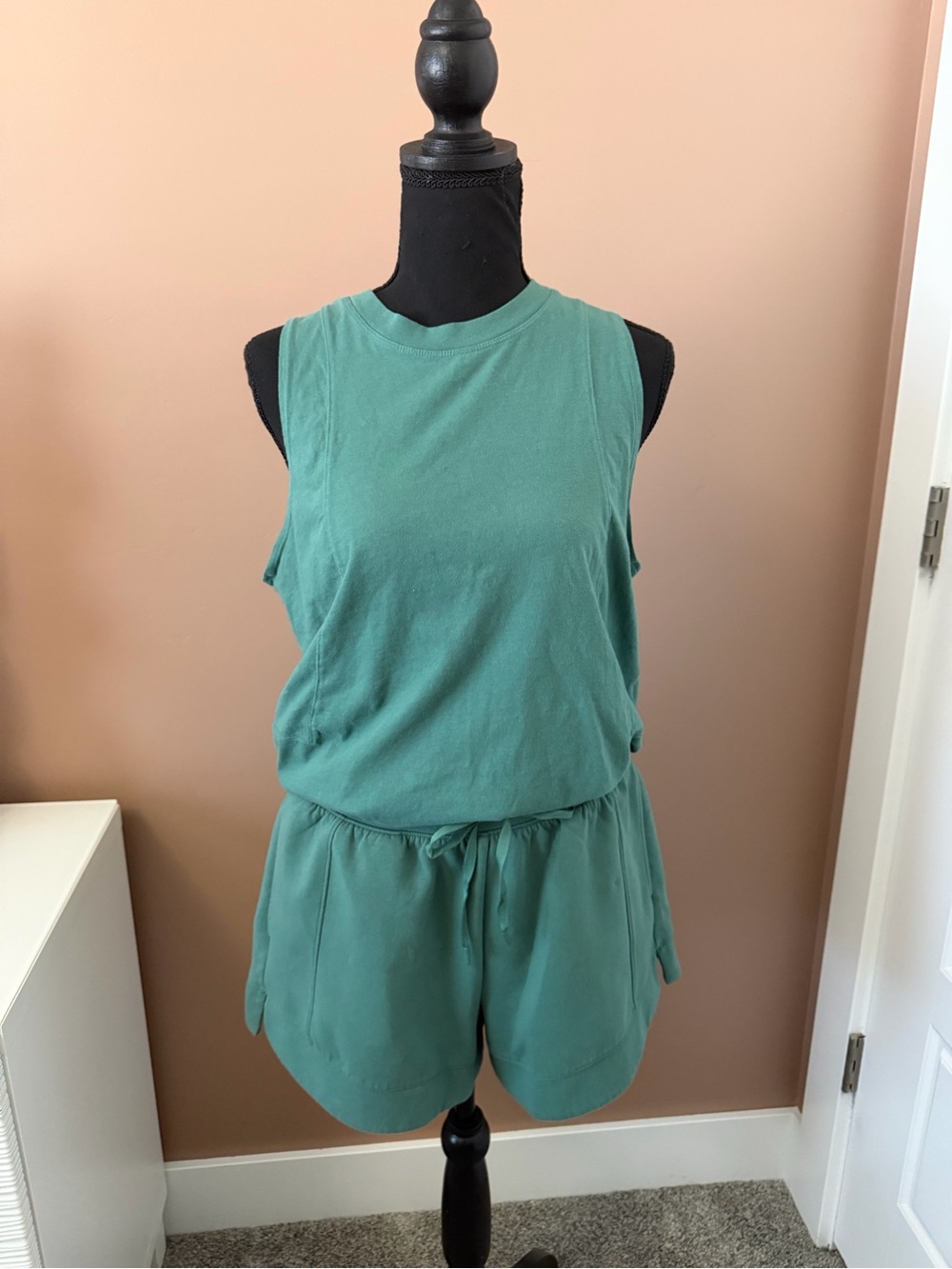 DSG Green Drawstring Active Shorts & Tank Top